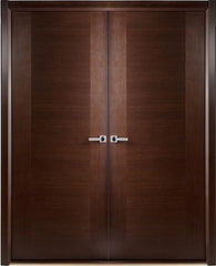 WDMA 48x80 Door (4ft by 6ft8in) Interior Pocket Wenge Contemporary Double Door African Veneer 1