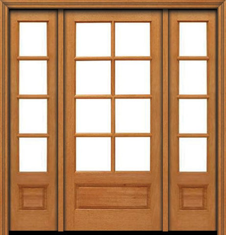 WDMA 48x80 Door (4ft by 6ft8in) French Mahogany 80in 8 lite 1 Panel Single Door/2side IG Glass 1