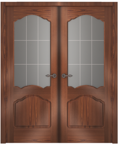 WDMA 48x80 Door (4ft by 6ft8in) Interior Swing Mahogany Sapele Prefinished Double Door African Sapele Veneer Frosted glass 1