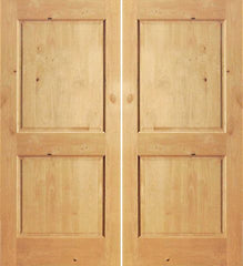 WDMA 48x80 Door (4ft by 6ft8in) Interior Swing Knotty Alder S/W-97 2 Panel Double Door 1