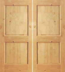 WDMA 48x80 Door (4ft by 6ft8in) Interior Swing Knotty Alder S/W-97 2 Panel Double Door 1