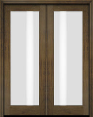 WDMA 48x80 Door (4ft by 6ft8in) Exterior Barn Mahogany Full Lite or Interior Double Door Standard Size 3