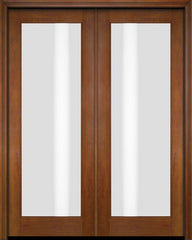 WDMA 48x80 Door (4ft by 6ft8in) Exterior Barn Mahogany Full Lite or Interior Double Door Standard Size 4
