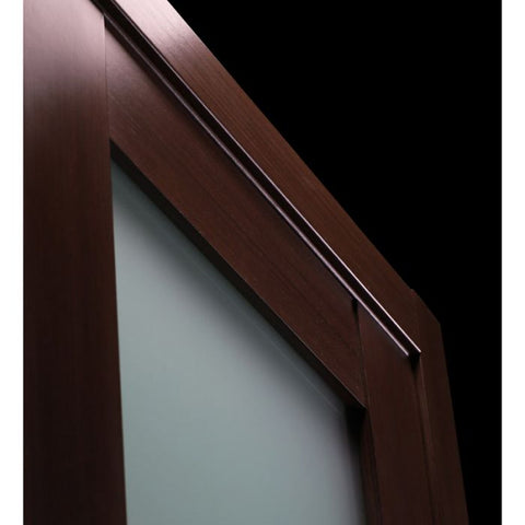 WDMA 48x80 Door (4ft by 6ft8in) Interior Barn Wenge Prefinished 1 Lite French Modern Double Door 6