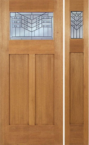 WDMA 48x80 Door (4ft by 6ft8in) Exterior Mahogany Pearce Single Door/1side w/ E Glass 1