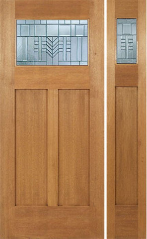 WDMA 48x80 Door (4ft by 6ft8in) Exterior Mahogany Pearce Single Door/1side w/ C Glass 1