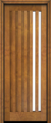 WDMA 48x84 Door (4ft by 7ft) Exterior Barn Mahogany Mid Century Slim Lite Contemporary Modern or Interior Single Door 1