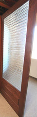 WDMA 48x84 Door (4ft by 7ft) Interior Barn Mahogany Contemporary Double Door 1-Lite FG-2 Small Wave Glass 5