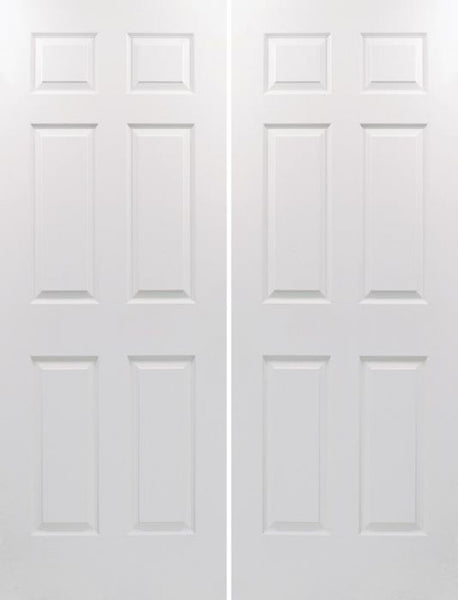 WDMA 48x96 Door (4ft by 8ft) Interior Barn Woodgrain 96in Colonist Hollow Core Textured Double Door|1-3/8in Thick 1