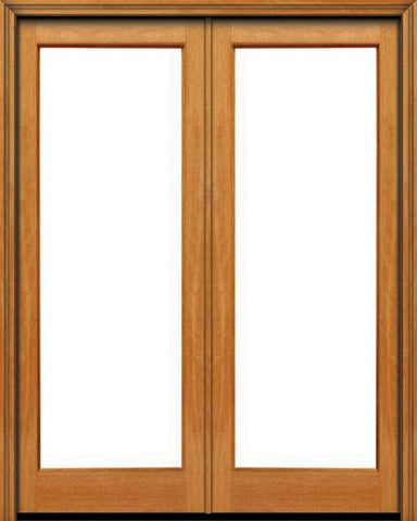 WDMA 48x96 Door (4ft by 8ft) French Mahogany 96in 1 lite Double Door IG Glass 1