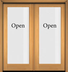 WDMA 48x96 Door (4ft by 8ft) Patio Fir 96in Full Lite 1 Lite Open (No Glass) Double Door 1