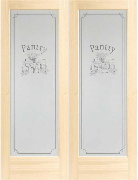 WDMA 48x96 Door (4ft by 8ft) Interior Barn Pine 96in Pantry True Double Door 1