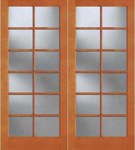 WDMA 48x96 Door (4ft by 8ft) Exterior Fir 1512 12-Lite Double Door 1