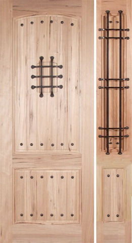 WDMA 48x96 Door (4ft by 8ft) Exterior Walnut Rustica II Single Door/1side 1