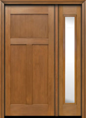WDMA 50x80 Door (4ft2in by 6ft8in) Exterior Fir Craftsman 3 Panel Single Entry Door Sidelight 1
