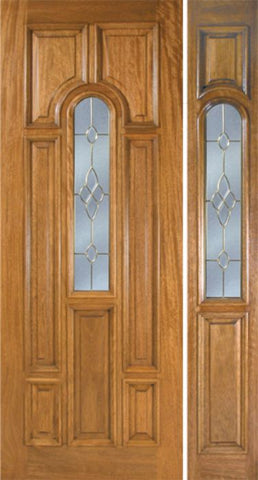 WDMA 50x96 Door (4ft2in by 8ft) Exterior Mahogany Talbot Single Door/1side w/ C Glass 1