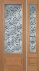 WDMA 50x96 Door (4ft2in by 8ft) Exterior Mahogany Edwards Single Door/1side w/ W Glass - 8ft Tall 1