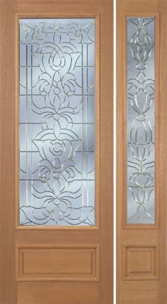 WDMA 50x96 Door (4ft2in by 8ft) Exterior Mahogany Edwards Single Door/1side w/ U Glass - 8ft Tall 1