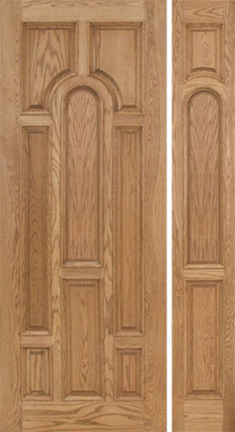 WDMA 50x96 Door (4ft2in by 8ft) Exterior Oak Carrick Single Door/1side - 8ft Tall 1