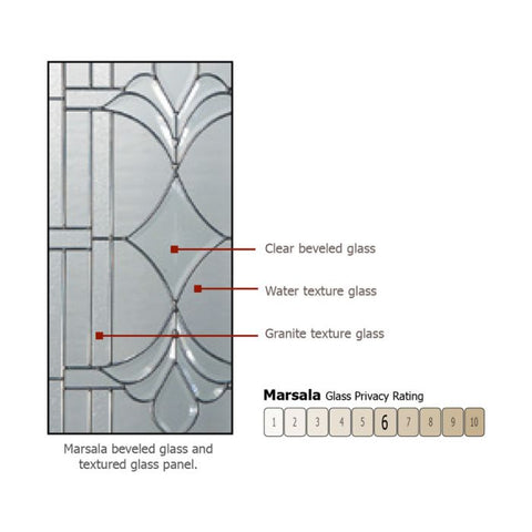 WDMA 50x96 Door (4ft2in by 8ft) Exterior Knotty Alder 36in x 96in 2/3 Lite Marsala Alder Door /1side 2