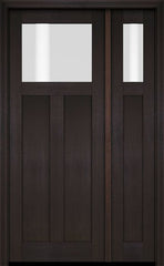 WDMA 51x80 Door (4ft3in by 6ft8in) Exterior Swing Mahogany Top Lite Craftsman Single Entry Door Sidelight 2