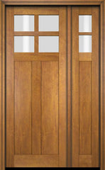 WDMA 51x80 Door (4ft3in by 6ft8in) Exterior Swing Mahogany 4 Lite Craftsman Single Entry Door Sidelight 2