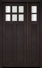 WDMA 51x80 Door (4ft3in by 6ft8in) Exterior Swing Mahogany 6 Lite Craftsman Single Entry Door Sidelight 2