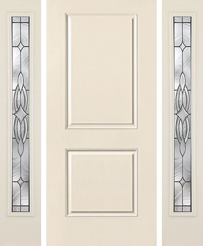 WDMA 52x80 Door (4ft4in by 6ft8in) Exterior Smooth 2 Panel Square Top Star Door 2 Sides Wellesley Full Lite 1