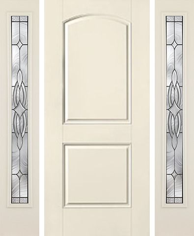 WDMA 52x80 Door (4ft4in by 6ft8in) Exterior Smooth 2 Panel Soft Arch Star Door 2 Sides Wellesley Full Lite 1