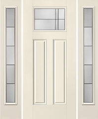 WDMA 52x80 Door (4ft4in by 6ft8in) Exterior Smooth Axis Craftsman Lite 2 Panel Star Door 2 sides 1