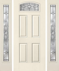 WDMA 52x80 Door (4ft4in by 6ft8in) Exterior Smooth Wellesley Camber Top Lite 4 Panel Star Door 2 Sides 1