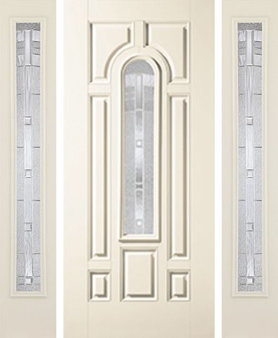WDMA 52x80 Door (4ft4in by 6ft8in) Exterior Smooth MaplePark Center Arch Lite 7 Panel Star Door 2 Sides 1