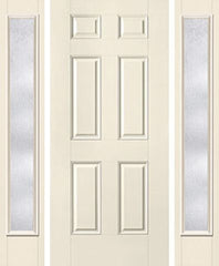 WDMA 52x80 Door (4ft4in by 6ft8in) Exterior Smooth 6 Panel Star Door 2 Sides Rainglass Full Lite 1