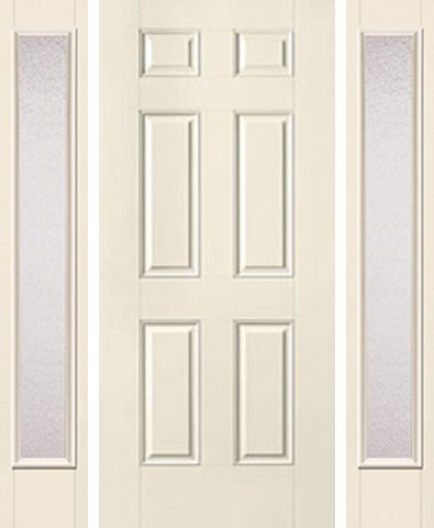 WDMA 52x80 Door (4ft4in by 6ft8in) Exterior Smooth 6 Panel Star Door 2 Sides Granite Full Lite 1