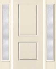 WDMA 52x80 Door (4ft4in by 6ft8in) Exterior Smooth 2 Panel Square Top Star Door 2 Sides Rainglass Full Lite 1