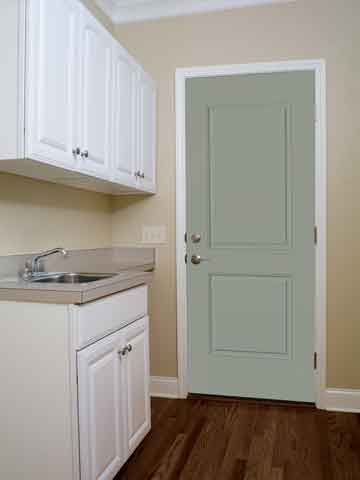 WDMA 52x80 Door (4ft4in by 6ft8in) Exterior Smooth 2 Panel Square Top Star Door 2 Sides Rainglass Full Lite 2