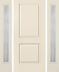 WDMA 52x80 Door (4ft4in by 6ft8in) Exterior Smooth 2 Panel Square Top Star Door 2 Sides Chinchilla Full Lite 1