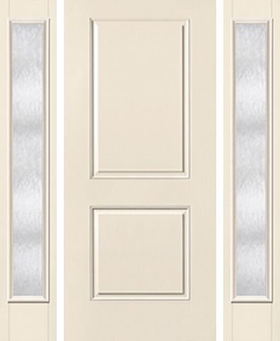 WDMA 52x80 Door (4ft4in by 6ft8in) Exterior Smooth 2 Panel Square Top Star Door 2 Sides Chord Full Lite 1