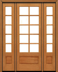 WDMA 52x96 Door (4ft4in by 8ft) French Mahogany 96in 10 lite 1 Panel Single Door/2side IG Glass 1