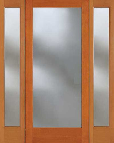 WDMA 52x96 Door (4ft4in by 8ft) French Fir 1501 Full Lite Exterior Door Sidelights 1