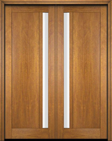 WDMA 52x96 Door (4ft4in by 8ft) Exterior Barn Mahogany 111 Windermere Shaker or Interior Double Door 1