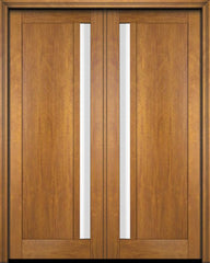 WDMA 52x96 Door (4ft4in by 8ft) Exterior Barn Mahogany 111 Windermere Shaker or Interior Double Door 1
