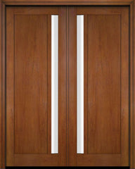 WDMA 52x96 Door (4ft4in by 8ft) Exterior Barn Mahogany 111 Windermere Shaker or Interior Double Door 8