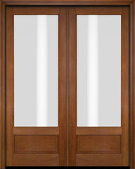 WDMA 52x96 Door (4ft4in by 8ft) Patio Swing Mahogany 3/4 Lite Exterior or Interior Double Door 4
