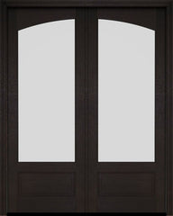 WDMA 52x96 Door (4ft4in by 8ft) Interior Swing Mahogany Double 3/4 Arch Lite Exterior or Door 2
