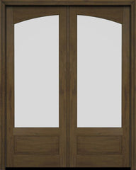 WDMA 52x96 Door (4ft4in by 8ft) Interior Swing Mahogany Double 3/4 Arch Lite Exterior or Door 3