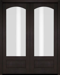 WDMA 52x96 Door (4ft4in by 8ft) Exterior Barn Mahogany 3/4 Arch Lite or Interior Double Door 2