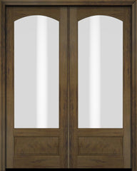 WDMA 52x96 Door (4ft4in by 8ft) Exterior Barn Mahogany 3/4 Arch Lite or Interior Double Door 3