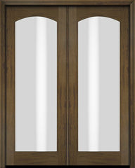 WDMA 52x96 Door (4ft4in by 8ft) Patio Swing Mahogany Full Arch Lite Exterior or Interior Double Door 3