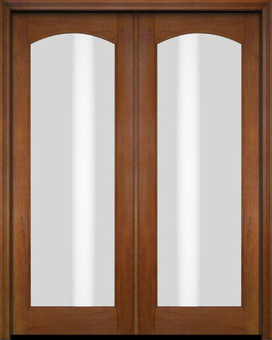 WDMA 52x96 Door (4ft4in by 8ft) Patio Swing Mahogany Full Arch Lite Exterior or Interior Double Door 4